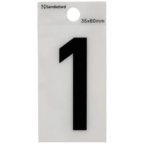 SANDLEFORD SELF ADHESIVE NUMBER H60mm - No.1